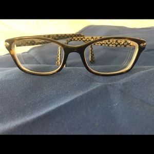 Coach Brown Tortoise Shell Plastic Eyeglasses